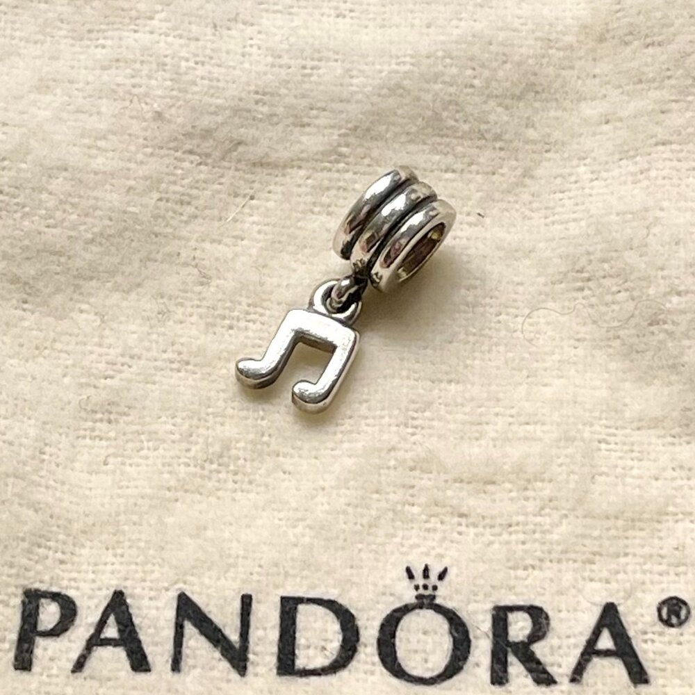 Retired Authentic Pandora Music Note Dangle Charm – Sterling Silver Item #790183